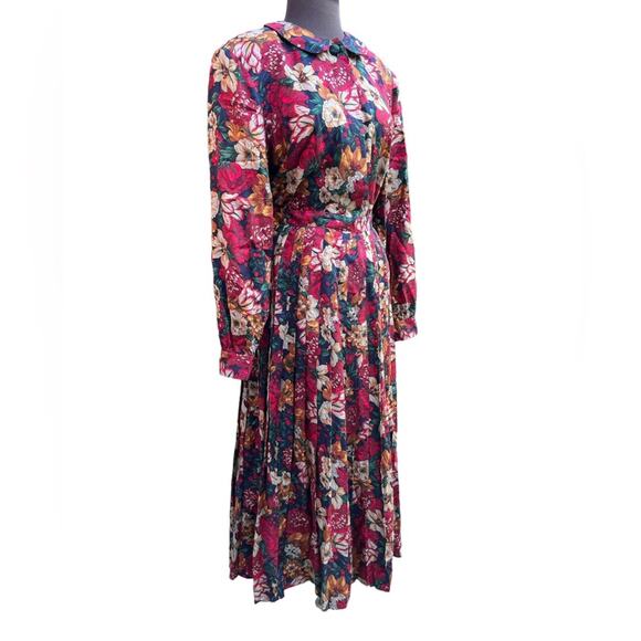 Vtg Dark Romantic Floral Fairy Grunge Blouse Maxi Skirt Coord Set Womens Size 10 - Picture 2 of 7